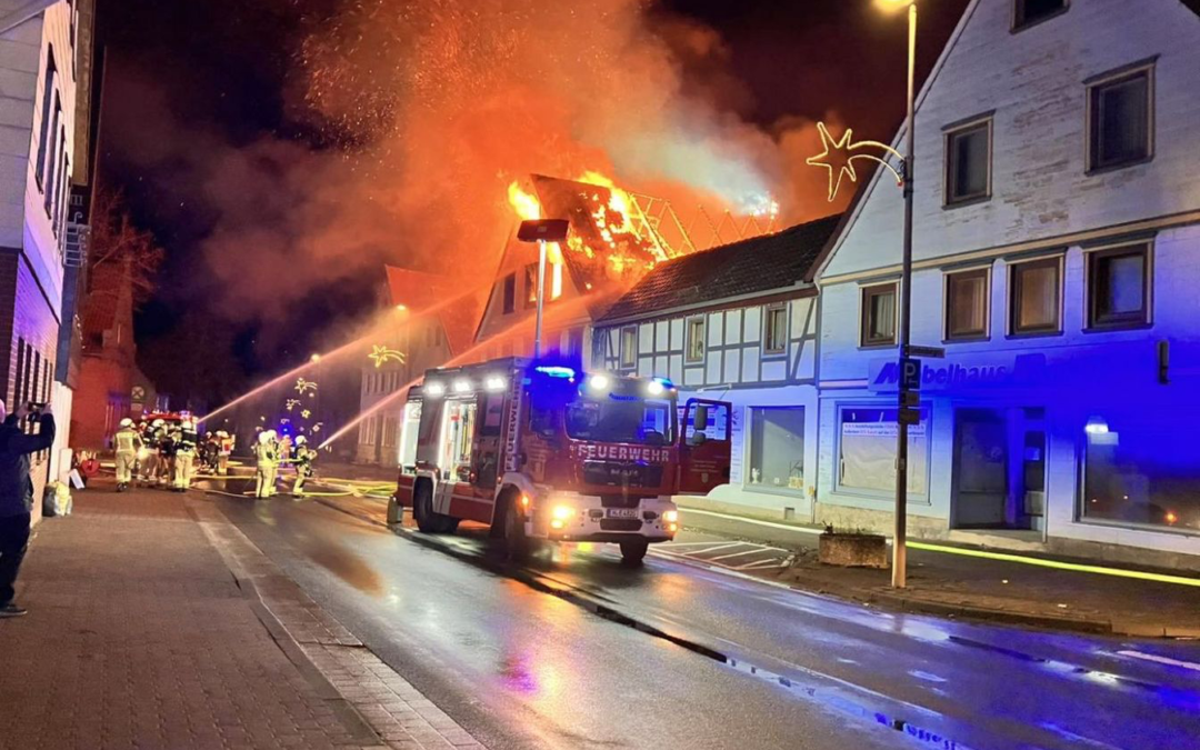 Großbrand an der Langen Straße in Eldagsen