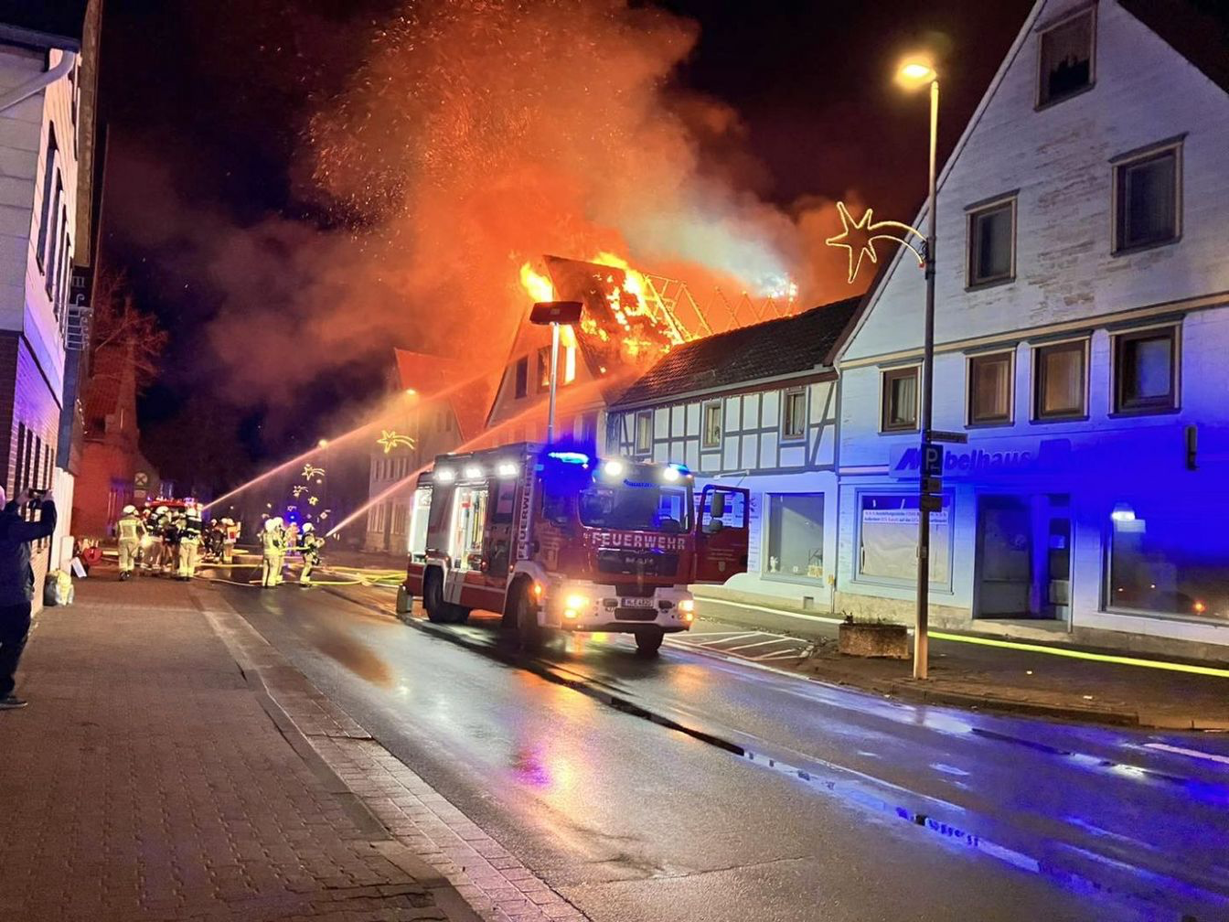 Großbrand an der Langen Straße in Eldagsen