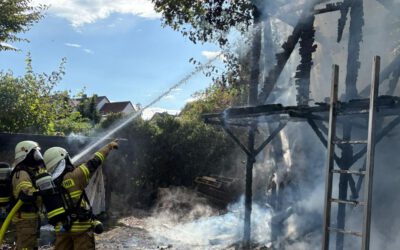 Baumhaus brennt völlig ab – Einsatzkräfte können schlimmeres verhindern